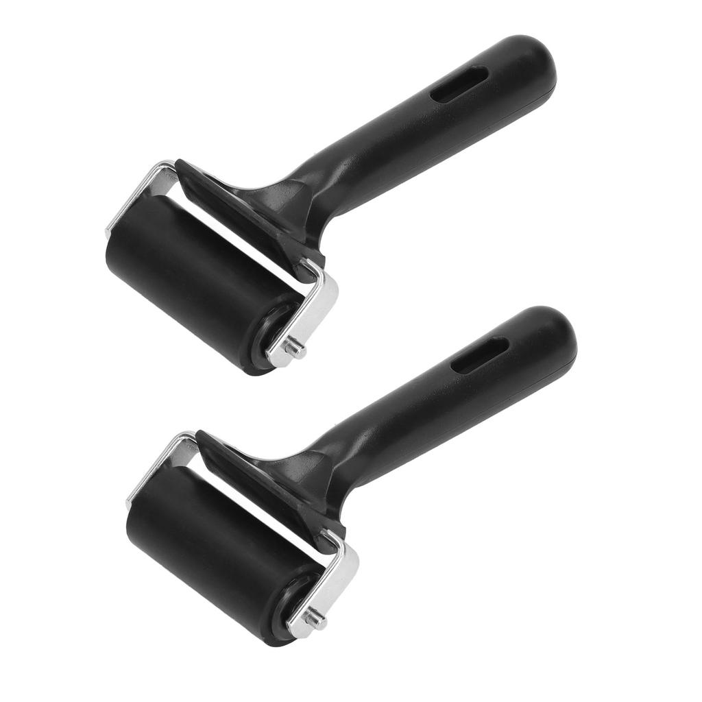 2 Pcs Brayer Roller 6cm Length Rubber Roller Art Ink Roller Tool for Printmaking Painting Crafting