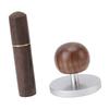 Coffee Tamper Coffee Distribution Tool with Wooden Round Handle Stainless Steel Base