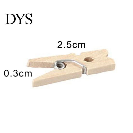 50Pcs Wooden Mini Unpainted Note Photo Clip Peg Clothespin DIY Party Supplies