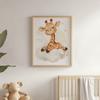 Giraffe On A Cloud - Poster For Children Giraffe On A Cloud - Poster For Children, 40X50 Cm, Without Frame, Matte Paper 230 Gsm