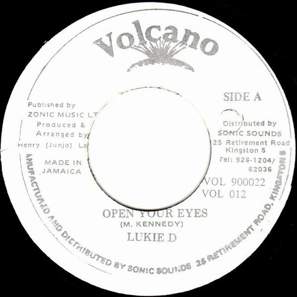 7inch Record LUKIE D - Open Your Eyes NONE Volcano Jamaica Reggae, Ska & Dub Used