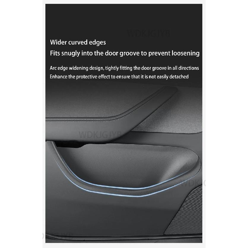 For Tesla Model YL Launch 2026 TPE Door Side Storage Box Front Rear Door Slot Organizer Tray Protector Model YL Door Storage Box