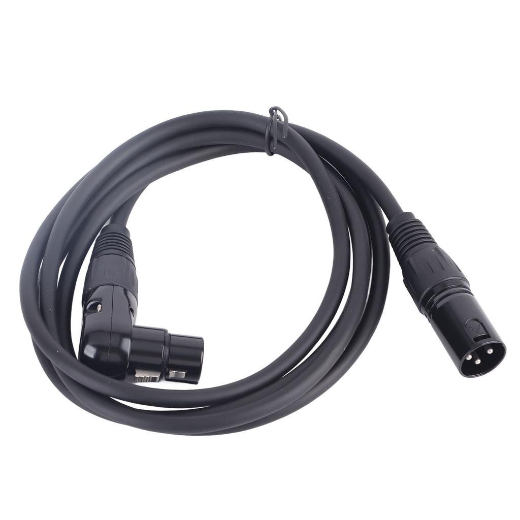 XLR Microphone Extension Cable Adapter 90 Degree XLR Female to Straight XLR Male 3 Pin Mic