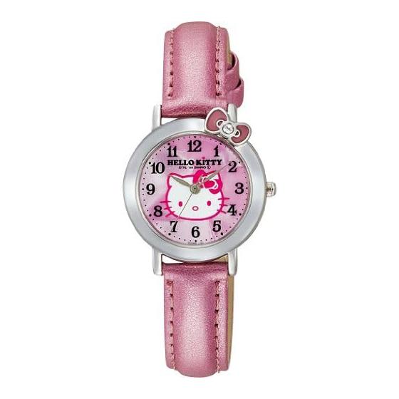 

[Citizen Q&Q] Watch Analog Hello Kitty Waterproof Leather Strap VW23-130 Women s Pink