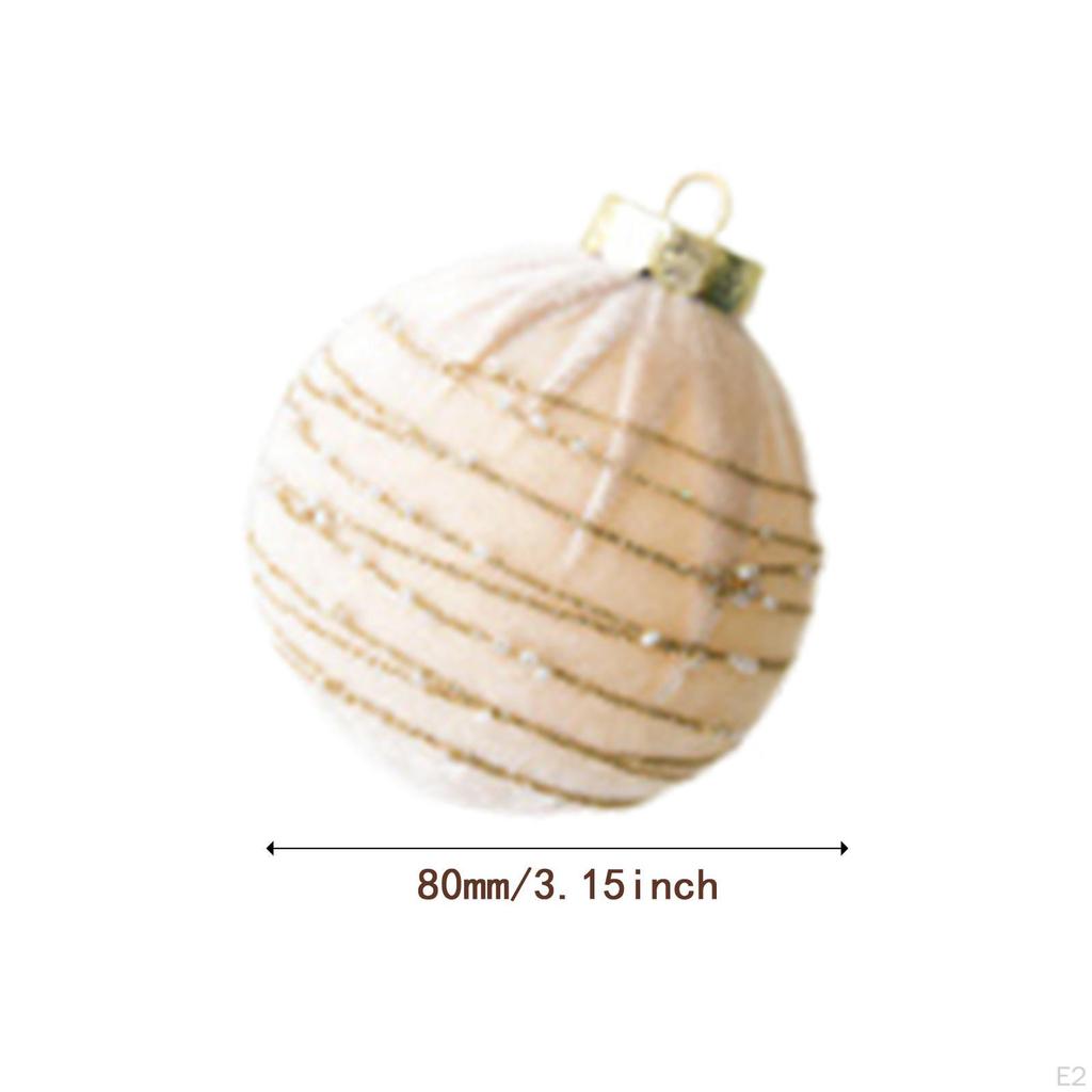 4 Stück Samt Weihnachtskugel Ornamente Baum DIY Heimdeko Weihnachtsdekorationen