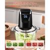 LED Display 550W High Power Food Processor 2L Large Capacity Tullras Chopper Meat Grinding Vegetable Chopping Ice Crushing 4-Blade Cutter 2-Speed Baby