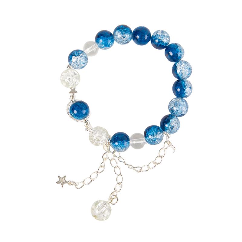 Modische Kristallarmbänder für Frauen Mädchen Leichter Luxus Orchideenanhänger Perlenarmband Geburtstagsfeier Schmuckaccessoires