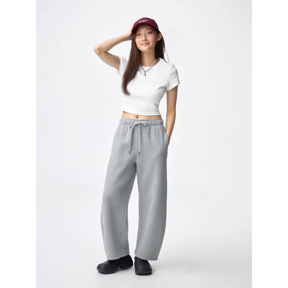 

Gu Тяжелые Свитшоты Брюки-бочонки +ec Короткая длина 63,5 см 03 GRAY/XS