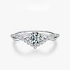 Crown D Color Moissanite Ring Delicate Lab Diamond Ring 925 Sterling Silver for Women Wedding Engagement Jewelry