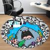 1pc Shark Eyes Office Round Area Rug, Indoor Mat Suitable ForOffice, Under Office Chairs Bedroom Living Room Home Decor, Room Deco,  n67