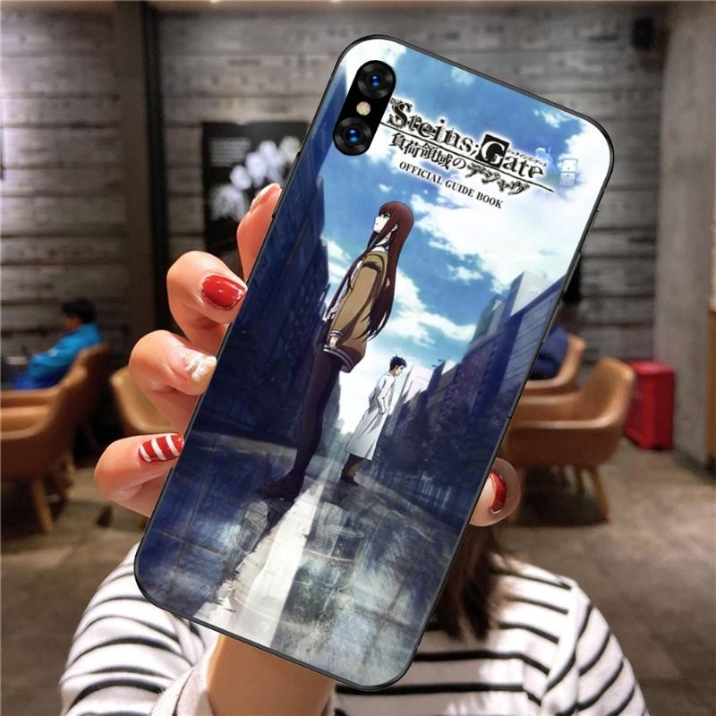 Steins Gate Anime Phone Case For Xiaomi Mi 12 11T 10T 9T Lite Pro Ultra Note 10 Poco F3 F4 X4 GT Soft Black Phone Cover