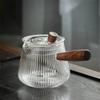 400ml Side Wooden Handle Glass Teapot With Infsuer Filter Inner Boiling Loose Leaf Herbal Tea Pot Kung Fu Tea Set