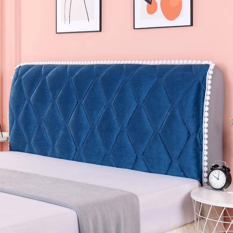 Modern Minimalist New Solid Color Padded Headboard Cover Four Season Universal Elastic Bed Protective Cover Dust Cover Backrest