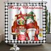 ZHL22Christmas Shower Curtain for Bathroom Waterproof Decoration with Hooks Weighted Lead Hem Heavy Duty Polyester Bath Curt2Ol%