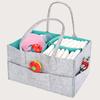 1pc Baby Protable Foldable Felt Diaper Bag Nursery Bag Multi-functional Clothes Stuff Diaper Caddy Organizer Bag Baby Organizer