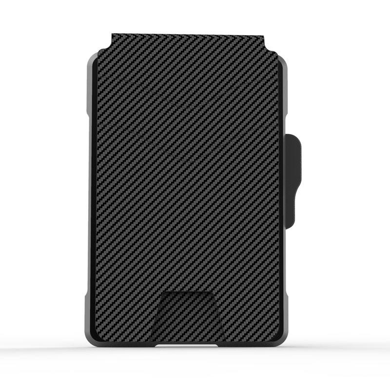 RFID Men's Leather Card Bag Metal Anti-Magnetic Automatic Bullet Card Wallet Credit Card Business Card Box Wallet