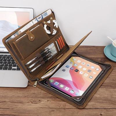 Jiameida Retro Lederen iPad Opbergtas - 11" Beschermende Tablethoes