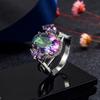 Lindon Classic Copper Alloy Zircon Ring Ladies Jewelry Wedding Promise Party Gift