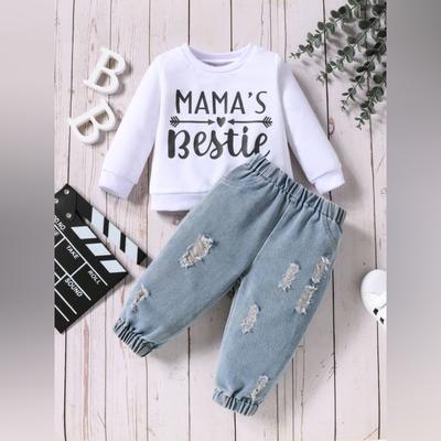 Kids' Long-Sleeve Top Set - Casual, Stylish & Versatile Children's Outfit