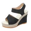 2024 High Quality Women's Shoes Plus Size Women's Sandals Peep Toe Dress Sandals Women New Round Toe Wedge Sandals