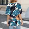 Women's T Shirt Print Button Short Sleeve Daily Weekend Fashion Basic V- Neck Regular Top