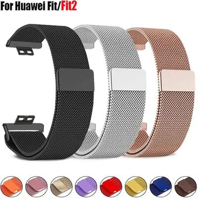 Magnetic Loop Band For Huawei Watch Fit 2 Strap Accessories Stainless Steel Belt Bracelet For Huawei Watch Fit Metal Wristbands