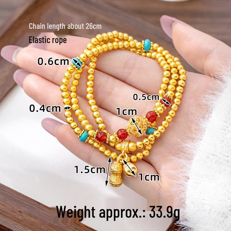 Ancient Five Emperor Coin Necklace & Diamond-Set Copper Earrings - Trendy, Long-Lasting Jewelry for Women