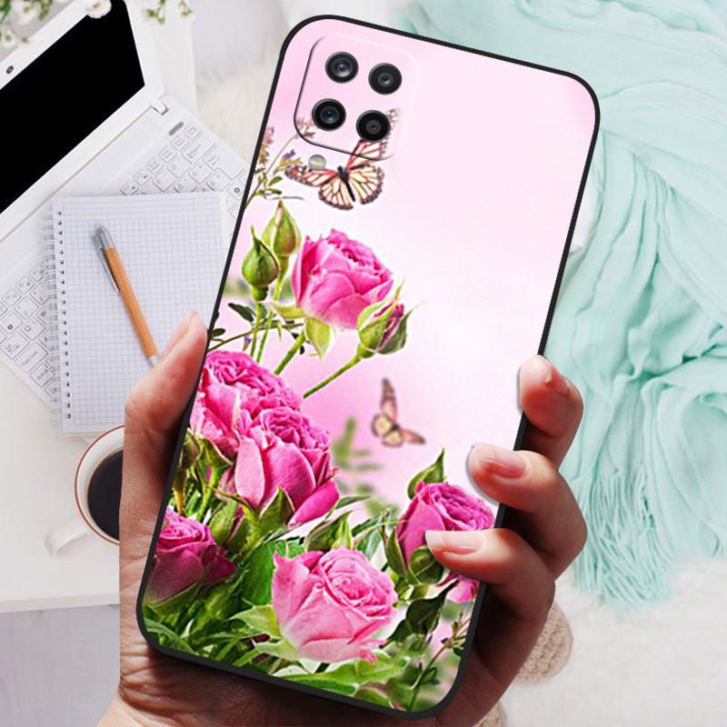 Für Samsung Galaxy A12 Hülle Silikon Luxus Katze Marmor Weiche Stoßstange Abdeckung für Samsung Galaxy M12 A12 Schutz Hüllen A M 12