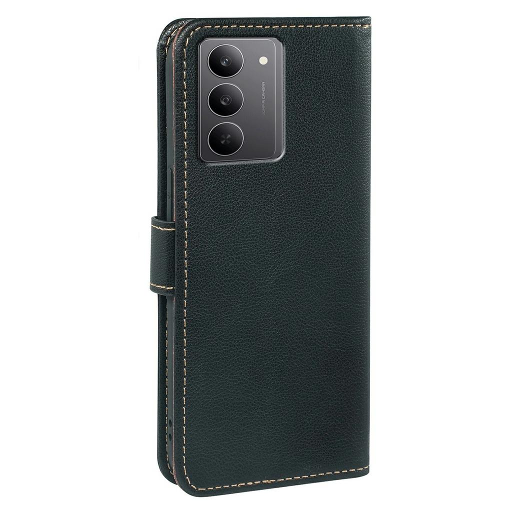 For Realme V60 Pro 5G/14x (India) 5G Case RFID Blocking Wallet Litchi Texture Leather Phone Cover Magnetic Clasp