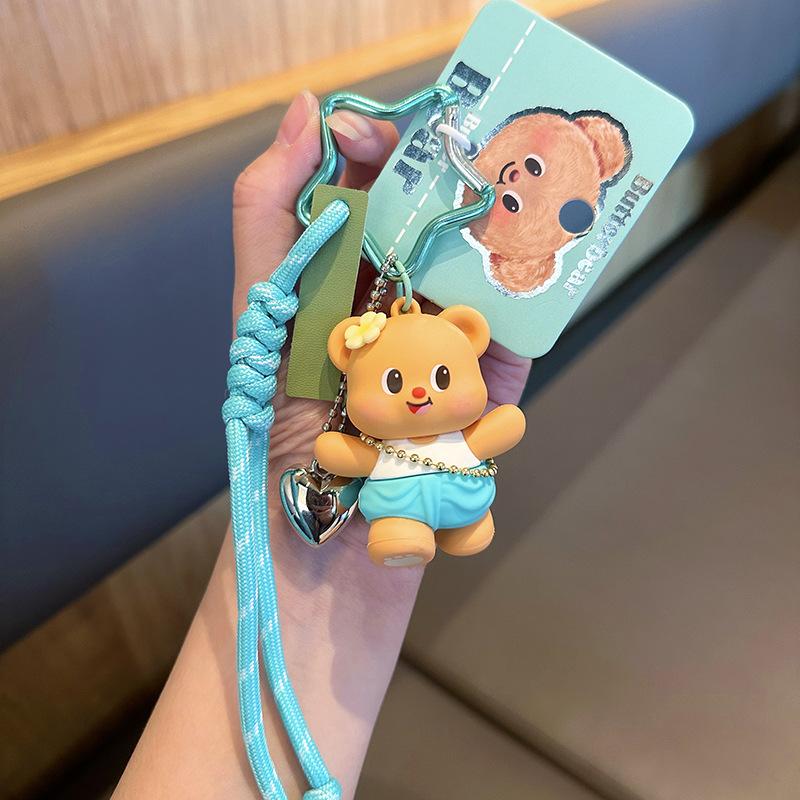 Dessert Master Butter Bear Keychain Couple Keychain School Bag Pendant Women'S