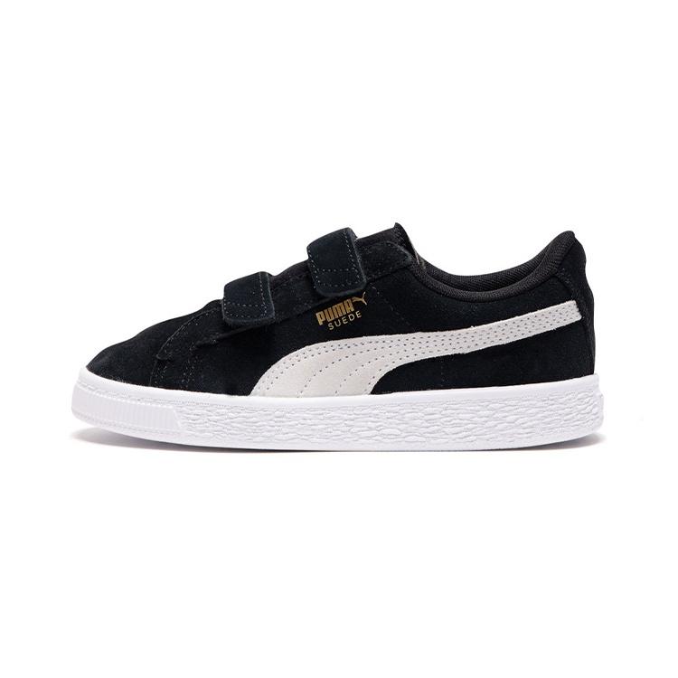 (PS) PUMA Suede 2 Straps Black White Kids 359595-01 EU 35