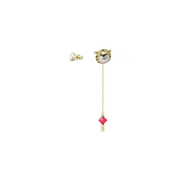 Swarovski Zodiac Tiger Asymmetric Earrings Women earrings 5620293 Box (Random Color)
