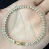 Luxury Roman Crystal Geometric Chain Bracelets for Women Trendy Goth Full Rhinestone Marquise Charm Tennis Bracelet Wed Jewelry