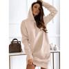 2025 Autumn/Winter Women's Solid Color Hooded Streetwear Loose Sweatshirt