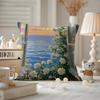 Landscape painting style Cushion Cover Antidustmite Pillowcase Invisible zipper silky short plush Sofa cushion cover