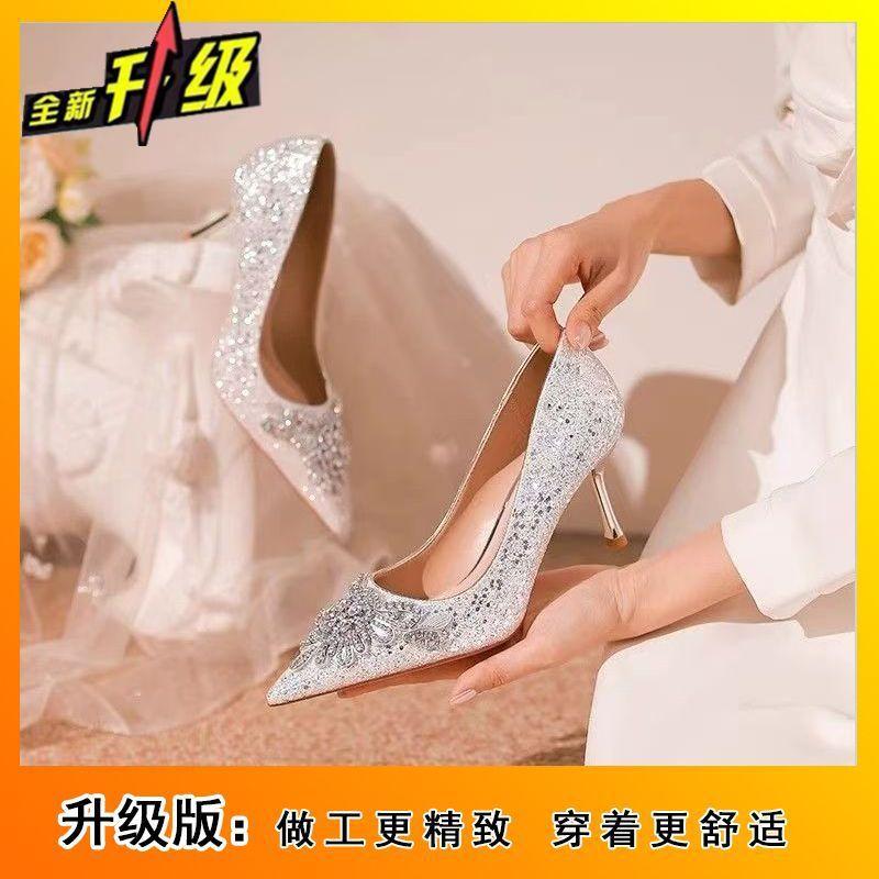 Nischendesign flacher Mund Stiletto High Heels Damen 2025 Frühling und Sommer neu hochwertig bequem nicht müde Füße Einzel Schuhe Damen