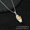 Palm Buddha Necklace Retro Versatile Temperament Men'S Personality Buddha Pendant With Accessories