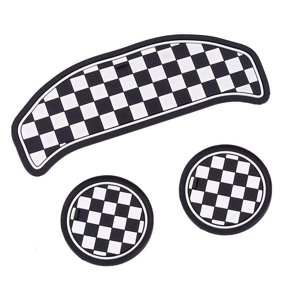 3Pcs Union Jack Car Cup Coffee Cushion Storage Auto Non-slip Mat Pad Accessories For Mini Cooper Clubman F55 F56 F60 F54 F57