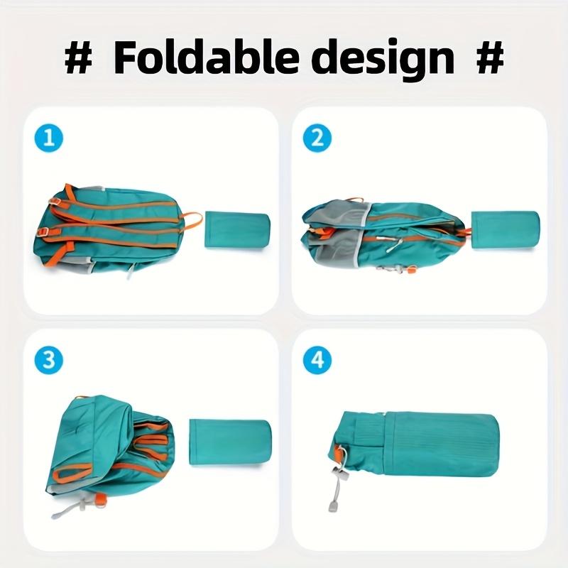 Outdoor Travel Bag Large Capacity Foldable Waterproof Backpack Lightweight Portable Adjustable Hiking Mountaineering Bag