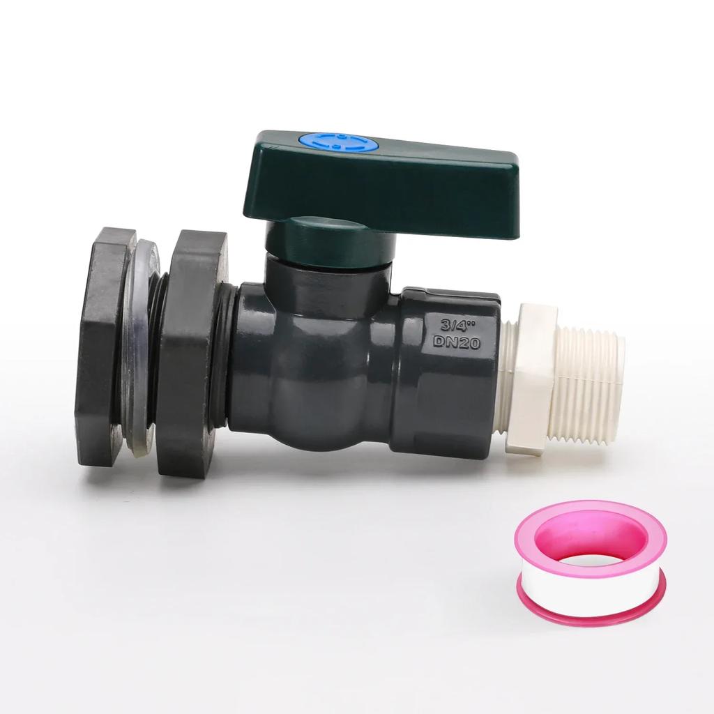 1 Set, PVC Water Barrel Spigot Kit, Connector Drain Adapter with Inner Connection for Garden, Rain Barre, Garden Tool Supplies