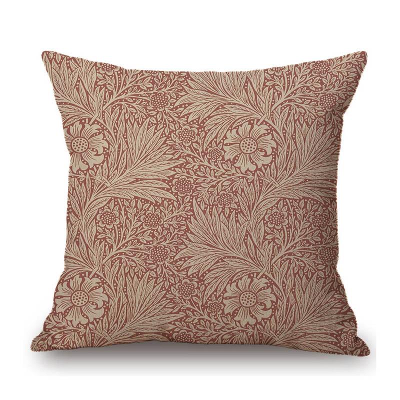 William Morris Klassiek Bloemenpatroon Pas Bay Leaf Marigold Ontwerp Katoen Linnen Decoratieve Bank Kussenhoes Auto Kussenhoes