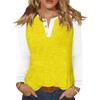 Women's T Shirt Color Block Button Long Sleeve Daily Weekend Fashion Basic V- Neck Regular Top