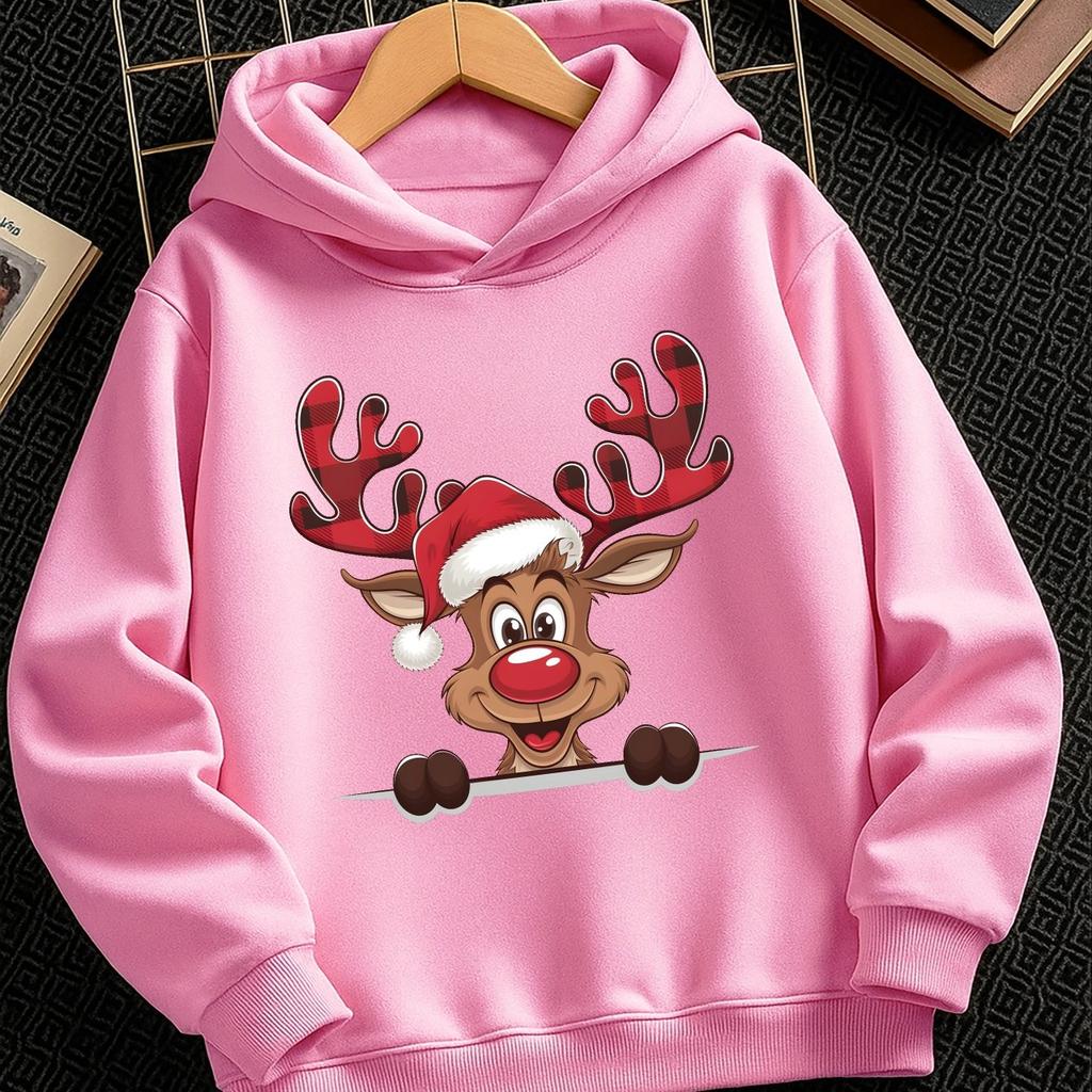 Christmas Autumn/Winter Trendy Casual Hoodie for Boys, Stylish Sporty Print,Perfect Christmas Gift for Outdoor Activities