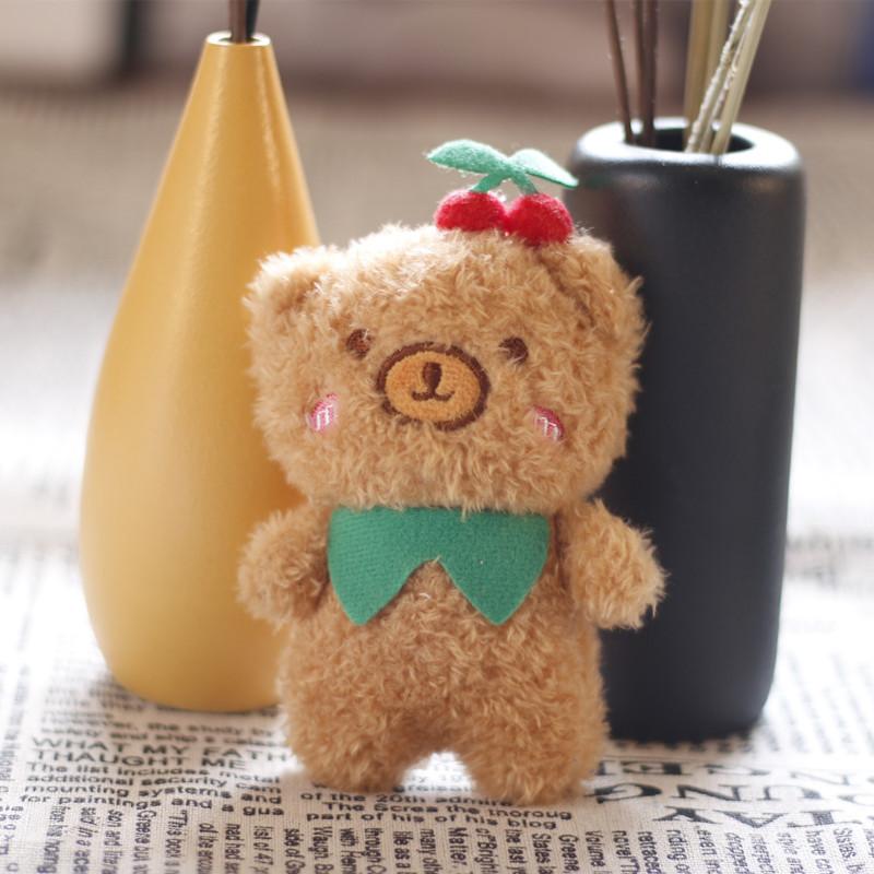 Cartoon Cute Small Bear Plush Toy With Pp Cotton Filling For Backpack Accessories