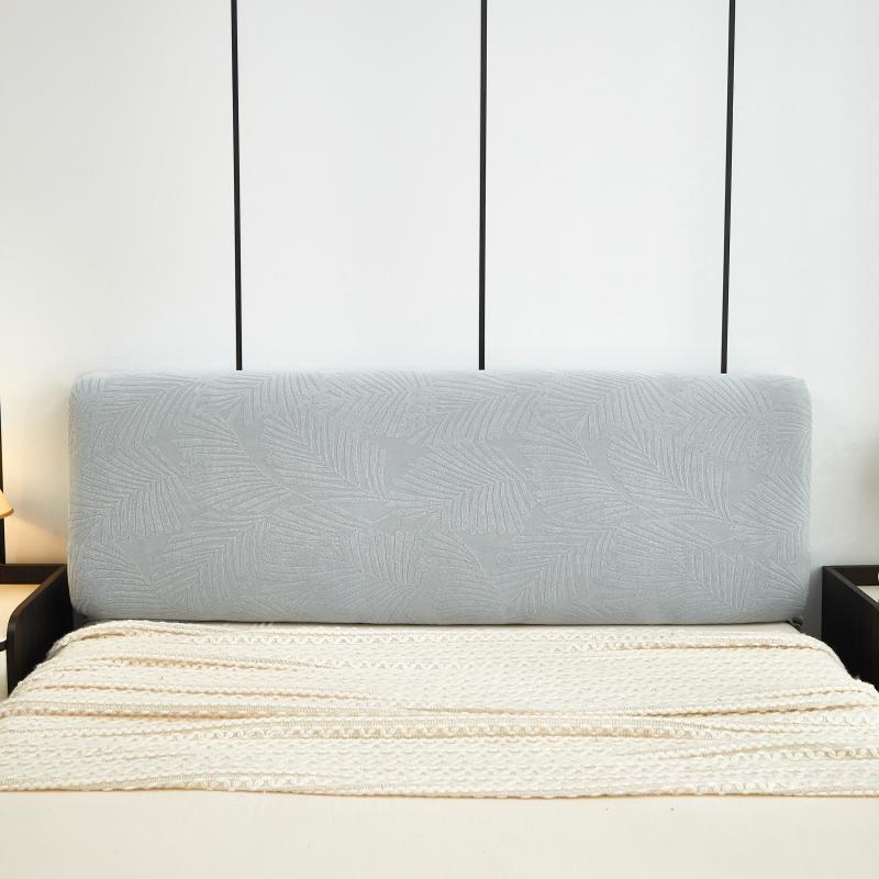 1 Pc Splash Proof Headboard Cover Knitted Elastic Jacquard Bedside Cover For Bed In Bedroom Easy To Use And Clean