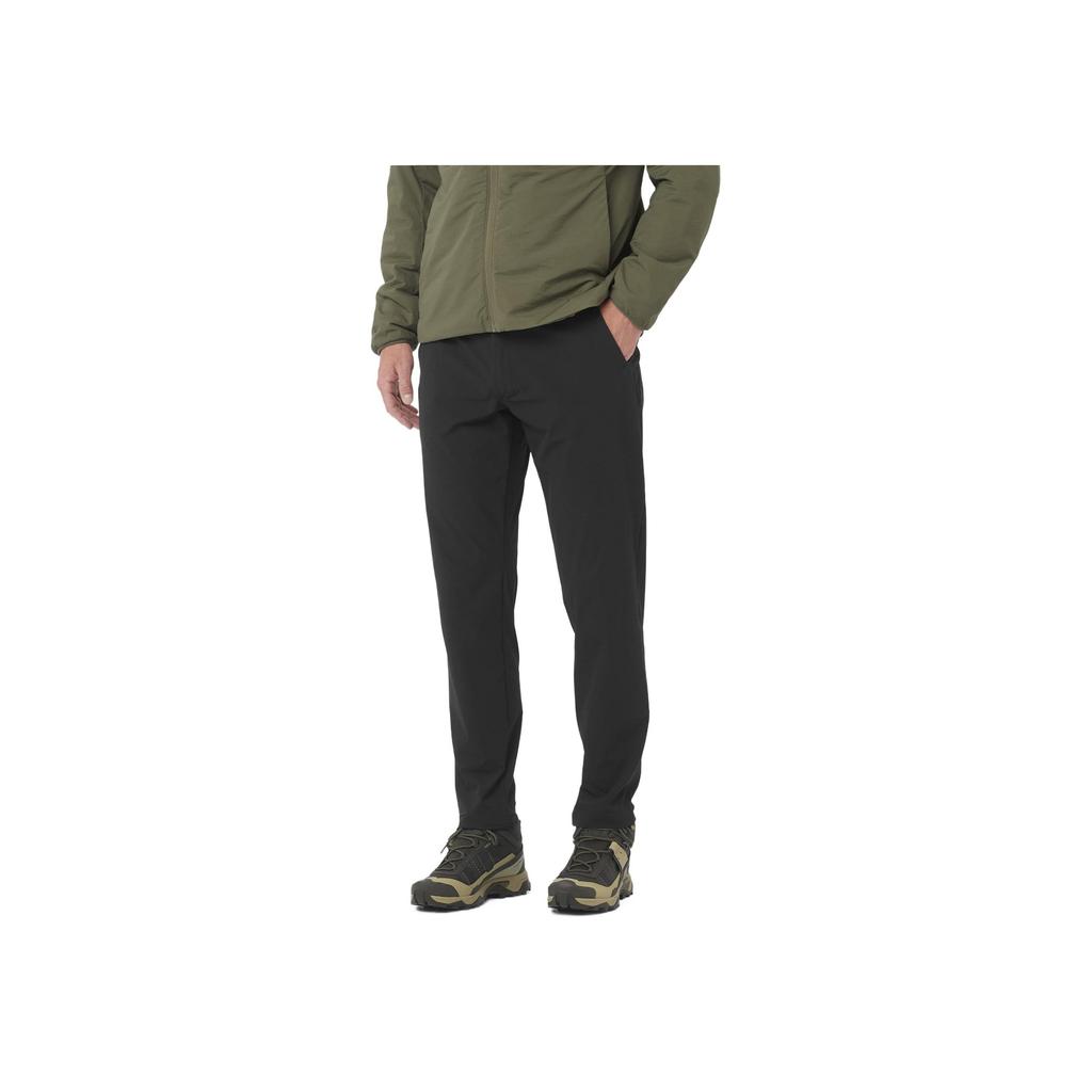 SALOMON Wayfarer Solid Waterproof Breathable Comfortable Quick-Dry Hiking Pants Men Bottoms Deep-Black LC2439700