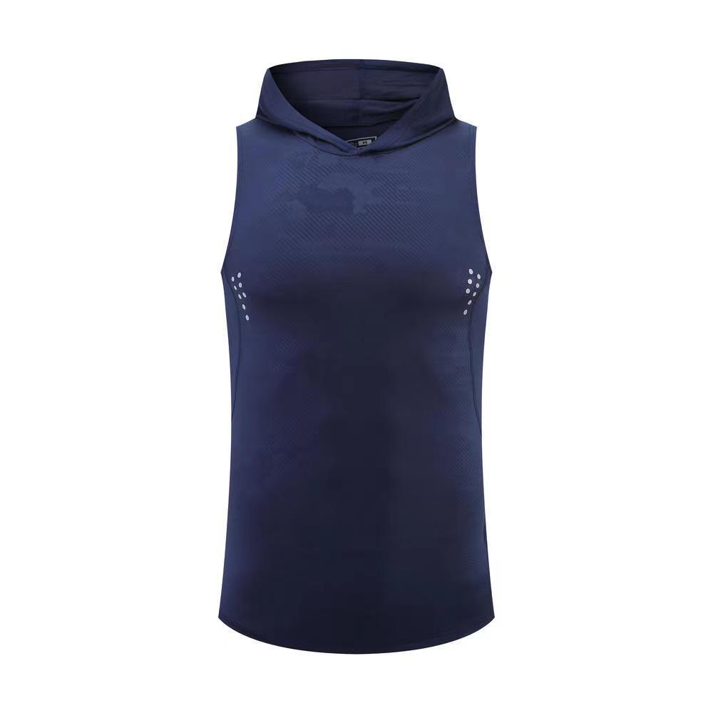 Men's Quick-Dry Hooded Sleeveless Running Vest - Breathable Fitness Top