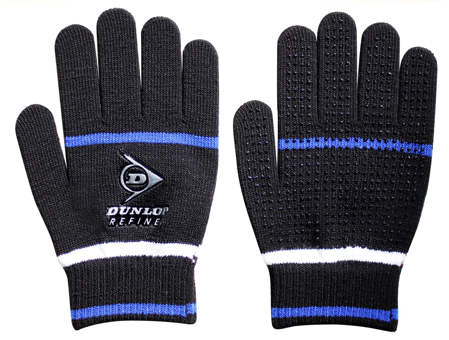 

Перчатки Dunlop из эластичного трикотажа с полосатым черным детским нескользящим рисунком,