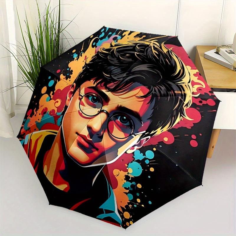 1pc Harry Potter Automatic Umbrella - Foldable with 8 Iron Ribs, Portable for Outdoor, Gift, Outdoor Umbrell141