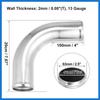 OD 2.5" 63mm Leg Length 4" 100mm Aluminum Alloy Tube Intercooler Pipe 90 Degree Bend Elbow Air Intake Tube Silver Tone for Car Auto Accessories